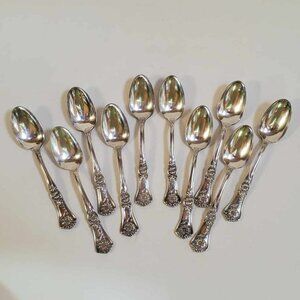 Vintage Wm A Rogers Co Silverplate Teaspoons 10-Pieces Pattern "Grenoble-Gloria"